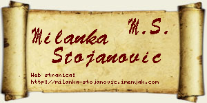 Milanka Stojanović vizit kartica